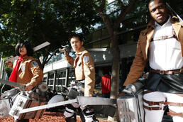 Group Shot with an AoT/SnK cosplayer
